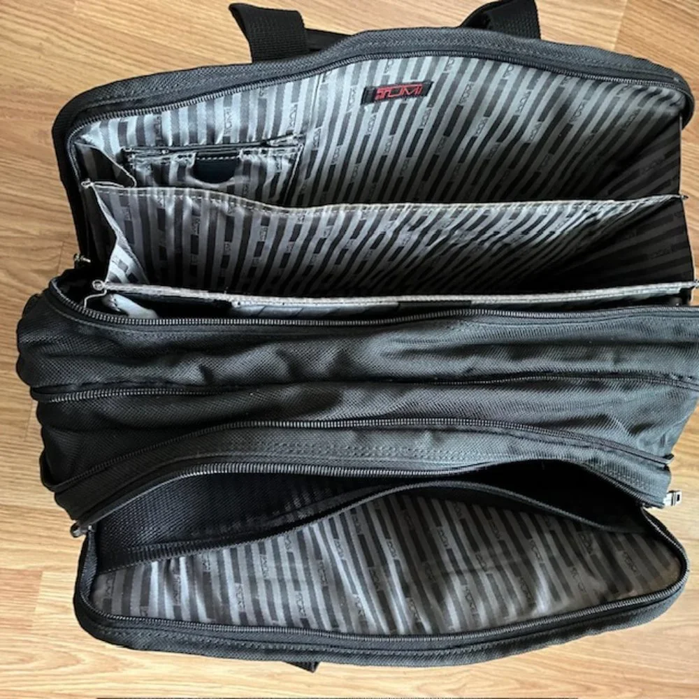 Morgan Stanley TUMI Alfa Expandable Organizer Laptop Briefcase